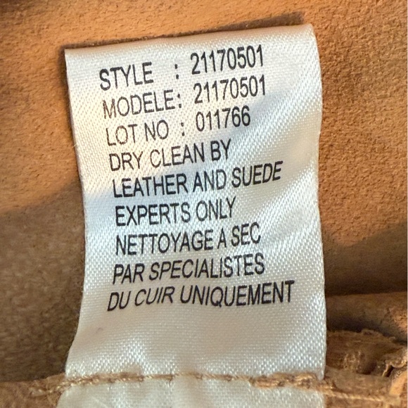 Theory 100% Leather/Suede honey colored shirt - Picture 8 of 11